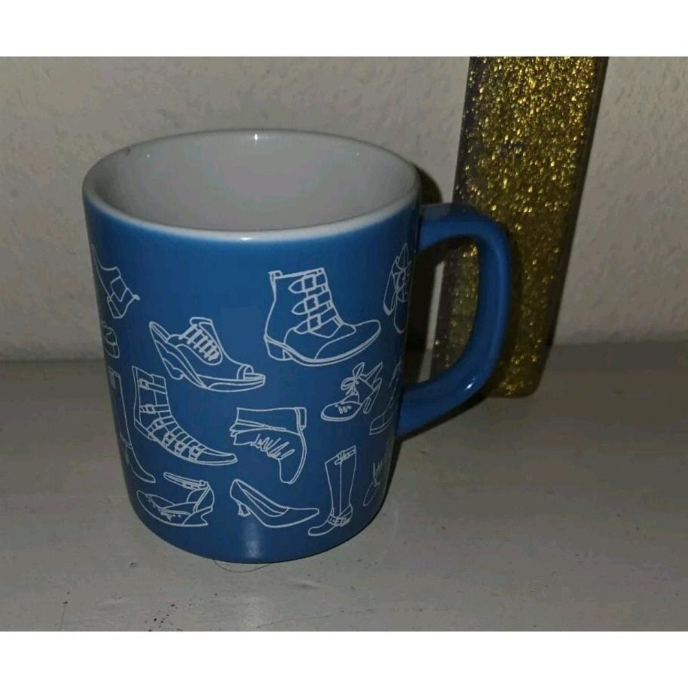 Inkea Porcelain Shoe Mug Blue Pattern Boots High Heels Shoe Lover